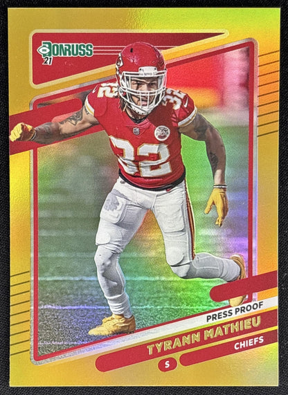 Tyrann Mathieu 2021 Panini Donruss Press Proof Premium Chiefs