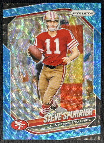 Steve Spurrier 2025 Panini Prizm Blue Wave /230 49ers Football
