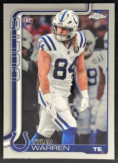 Tyler Warren 2025 Topps Chrome Rookie Colts Sports Trading Cards