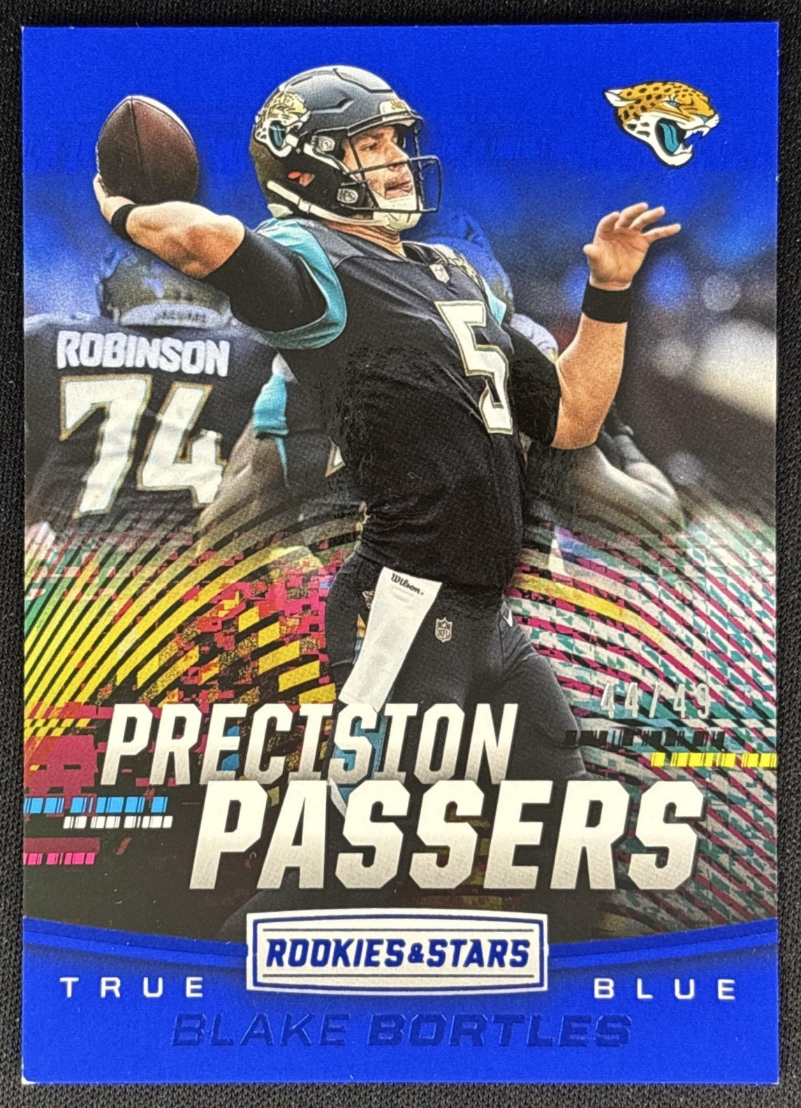 Blake Bortles 2018 Rookies & Stars Precision Passers True Blue /49 Jaguars front