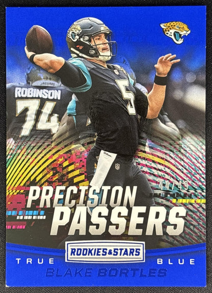 Blake Bortles 2018 Rookies & Stars Precision Passers True Blue /49 Jaguars front