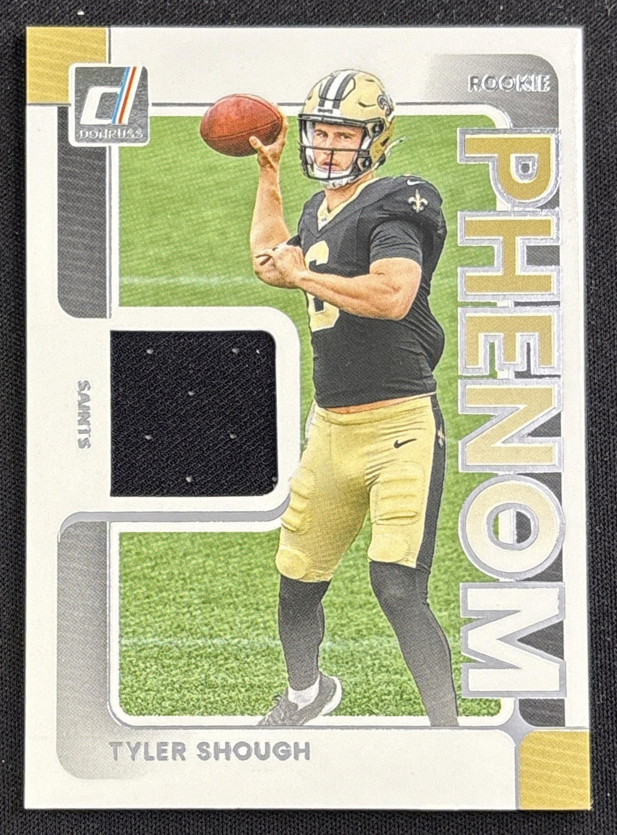 Tyler Shough 2025 Panini Donruss Rookie Phenom Jerseys Saints 2 Sports Trading Card