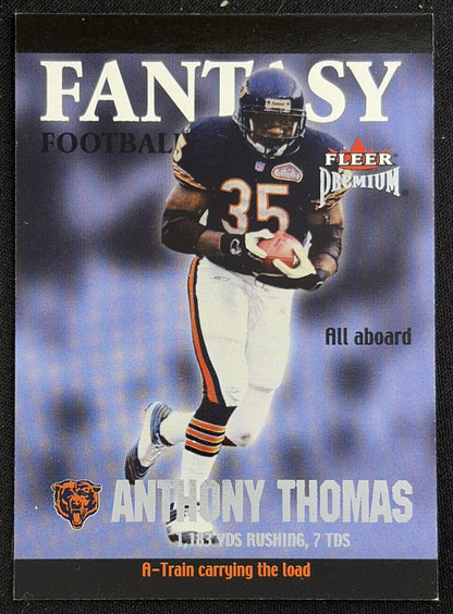 Anthony Thomas 2002 Fleer Premium Fantasy Team /1200 Bears - Front