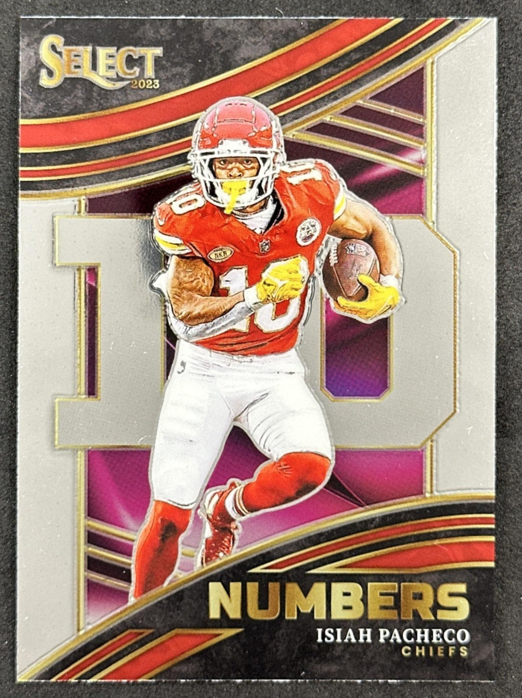 Isiah Pacheco 2023 Panini Select Numbers Chiefs Front