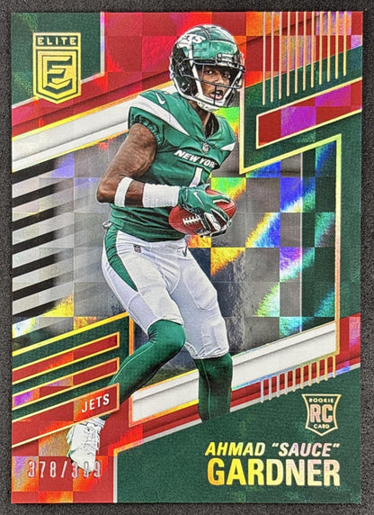 Ahmad "Sauce" Gardner 2022 Panini Donruss Elite Red /399 Jets front