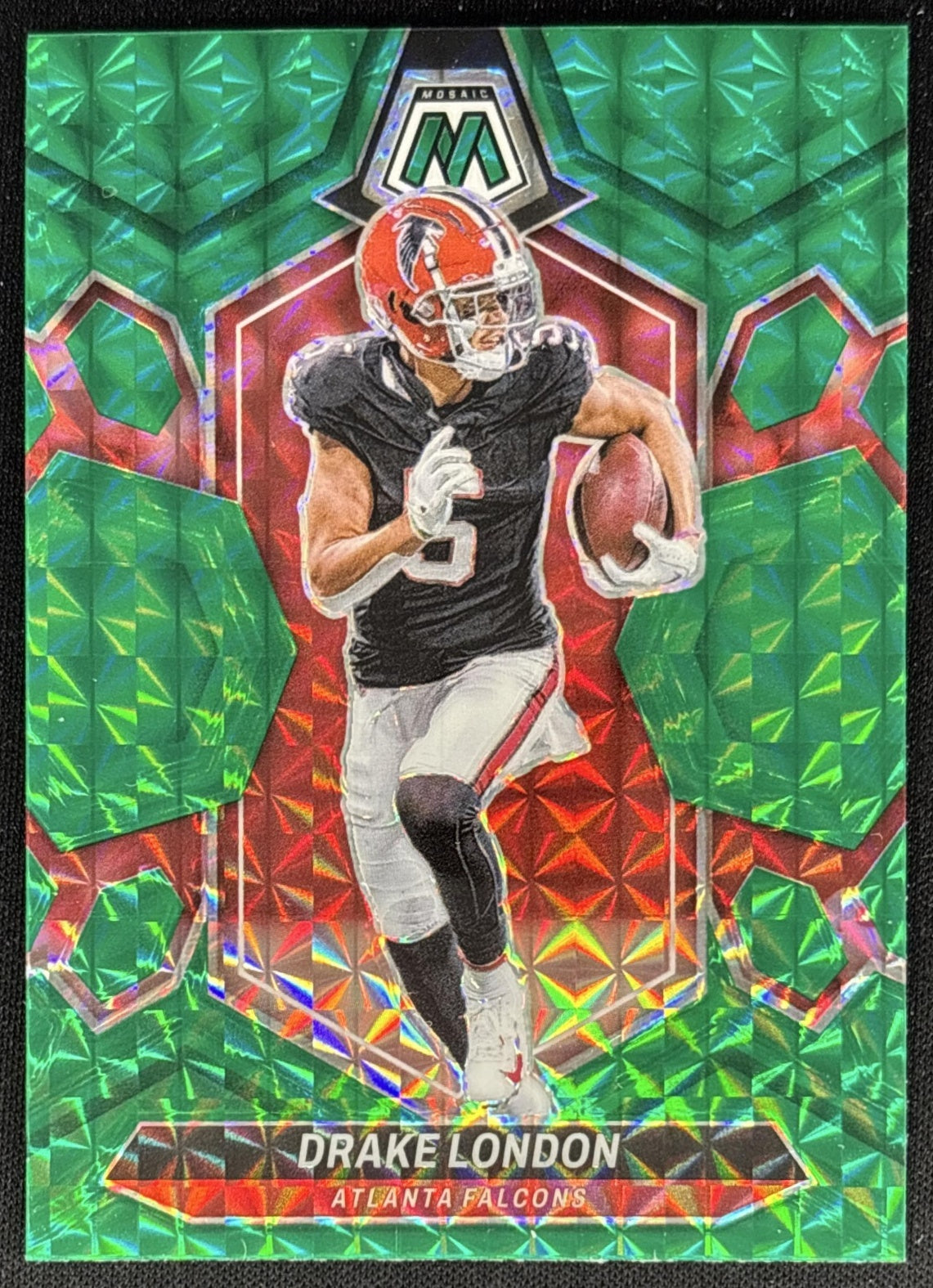 Drake London 2024 Panini Mosaic Green Prizm Falcons Sports Trading Cards