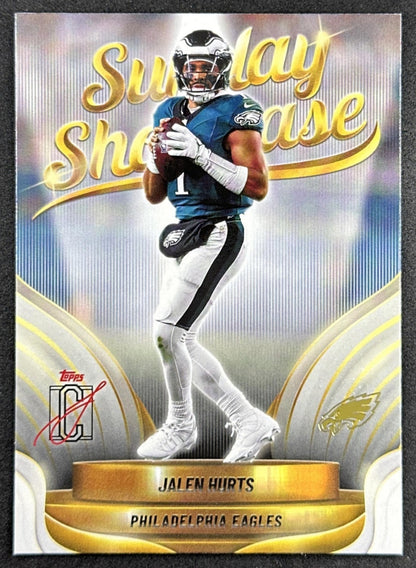 Jalen Hurts 2025 Topps Signature Class Sunday Showcase Eagles Front