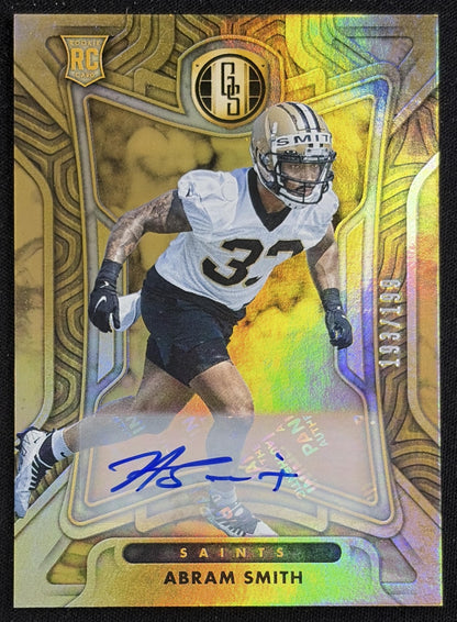 Abram Smith 2022 Panini Gold Standard Rookies Auto /199 Saints - front