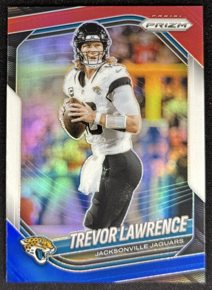 Trevor Lawrence 2025 Panini Prizm Red White & Blue Jaguars Sports Trading Card