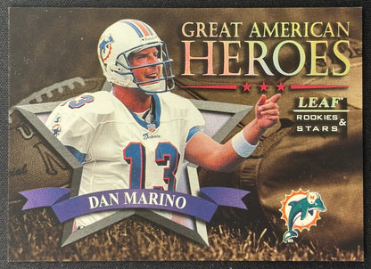 Dan Marino 1998 Leaf Rookies & Stars Great American Heroes /2500 Dolphins Sports Trading Cards