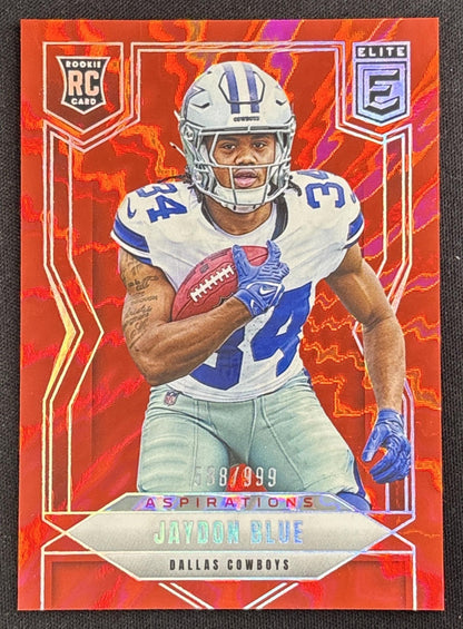 Jaydon Blue 2025 Panini Donruss Elite Rookies Aspirations Shimmer /999 Cowboys
