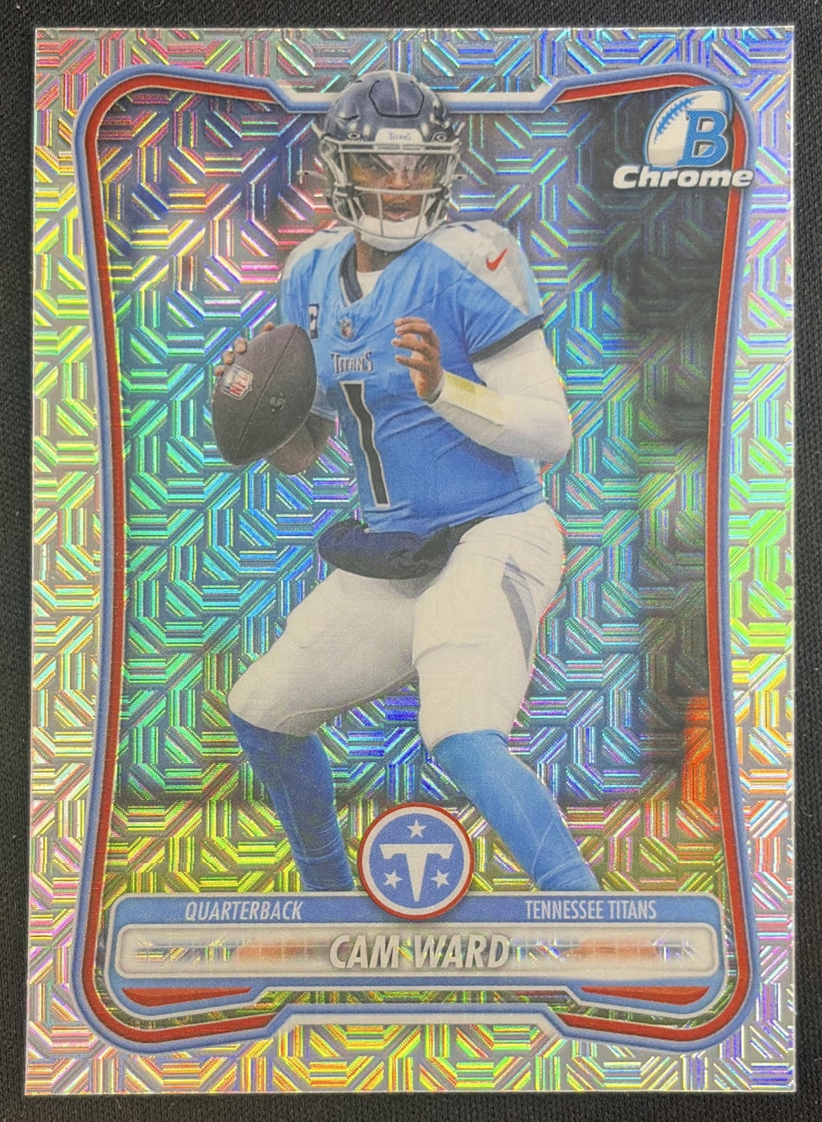 Cam Ward 2026 Bowman Chrome NFL Mojo Refractor Titans