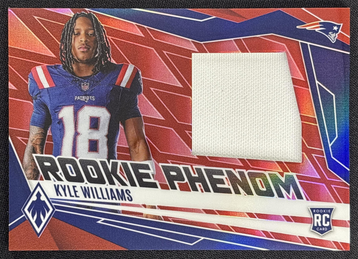 Kyle Williams 2025 Panini Phoenix Rookie Phenom Jersey Red Prizm /299 Patriots