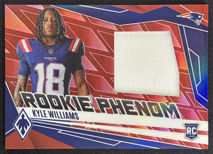 Kyle Williams 2025 Panini Phoenix Rookie Phenom Jersey Red Prizm /299 Patriots