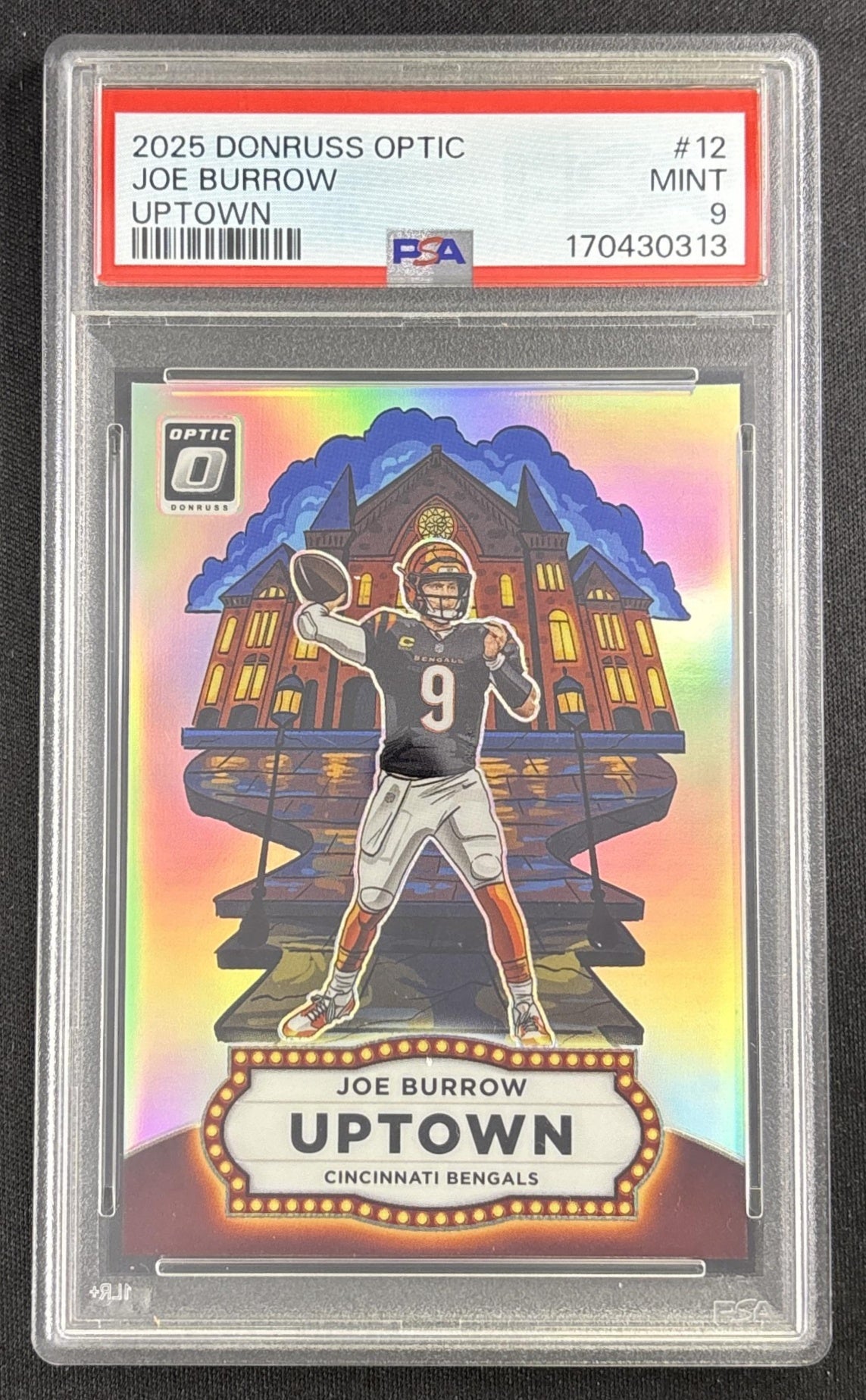 Joe Burrow 2025 Panini Donruss Optic Uptown PSA 9 Bengals Sports Trading Card