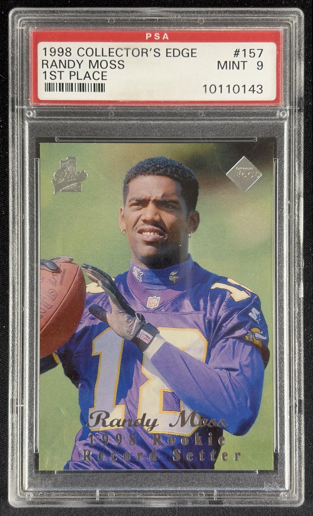 Randy Moss 1998 Collector's Edge First Place Record Setters PSA 9 Vikings 10110143