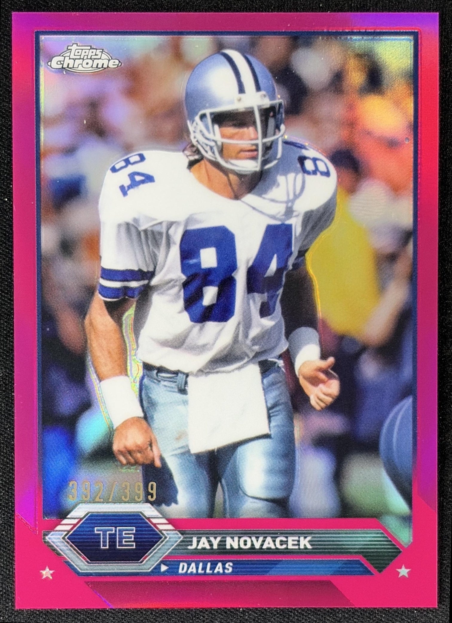 Jay Novacek 2023 Topps Composite Chrome Magenta Refractor /399 Cowboys