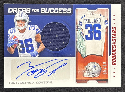 Tony Pollard 2019 Panini Rookies & Stars Dress for Success /99 Cowboys Default Title Sports Trading Card