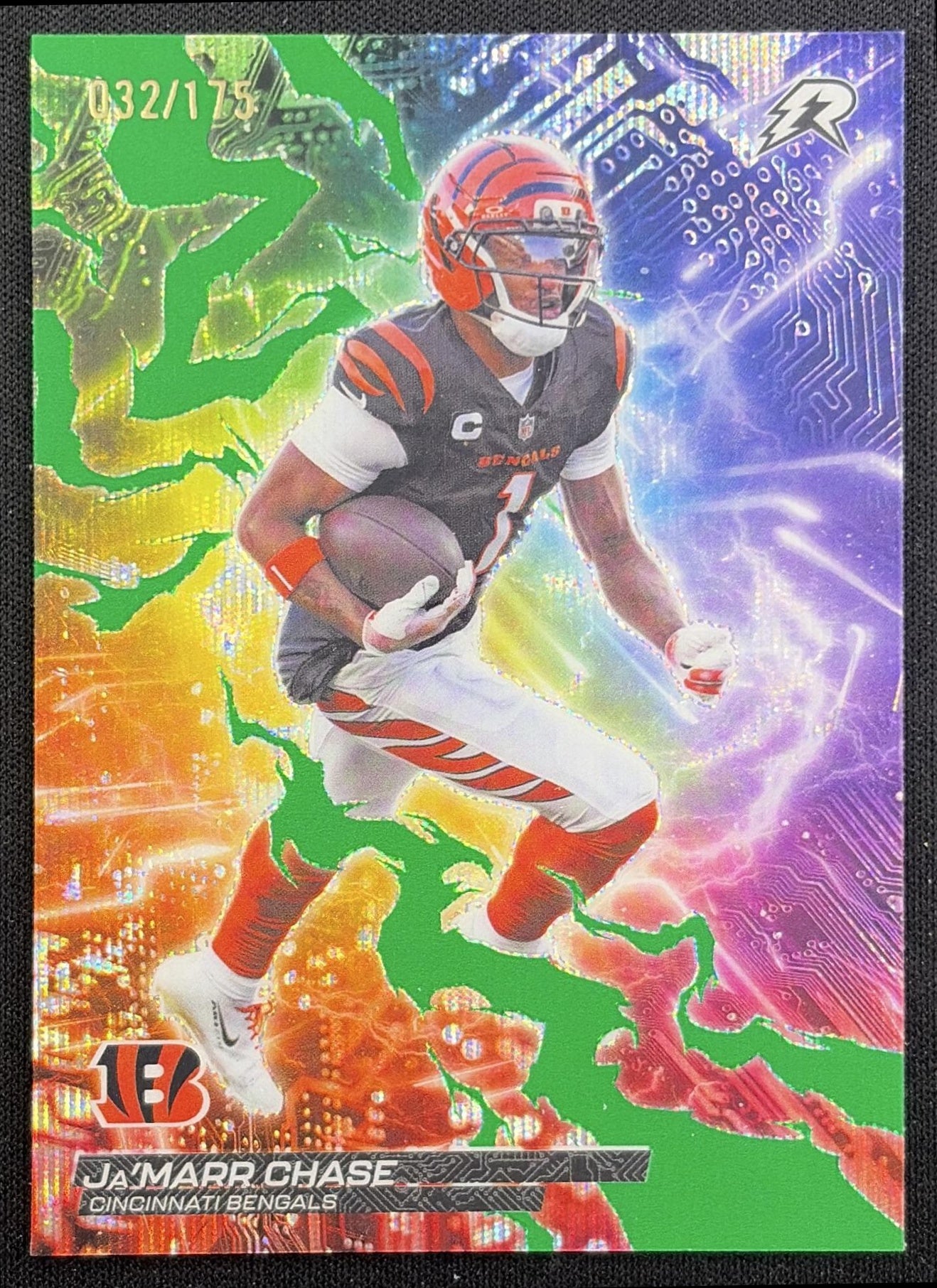 Ja'Marr Chase 2025 Topps Resurgence Circuit Breakers Green Surge Refractor /175 Bengals Cincinnati Bengals