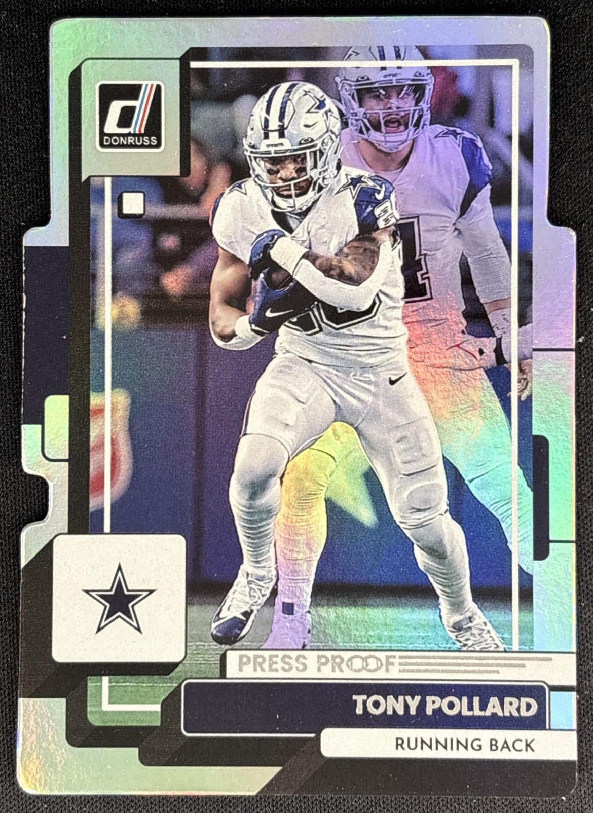 Tony Pollard 2022 Panini Donruss Silver Die Cut Press Proof /75