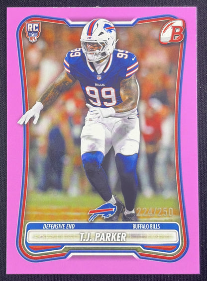 T.J. Parker 2026 Bowman NFL Pink /250 Bills