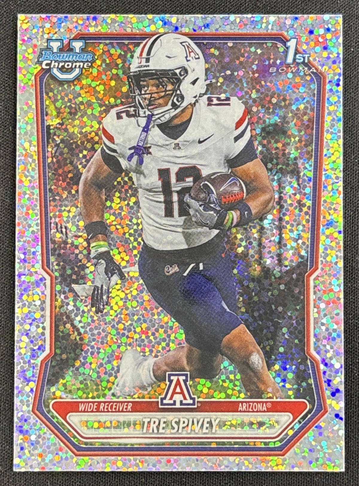 Tre Spivey 2026 Bowman Chrome Prospects Speckle Refractor Wildcats Cardinals