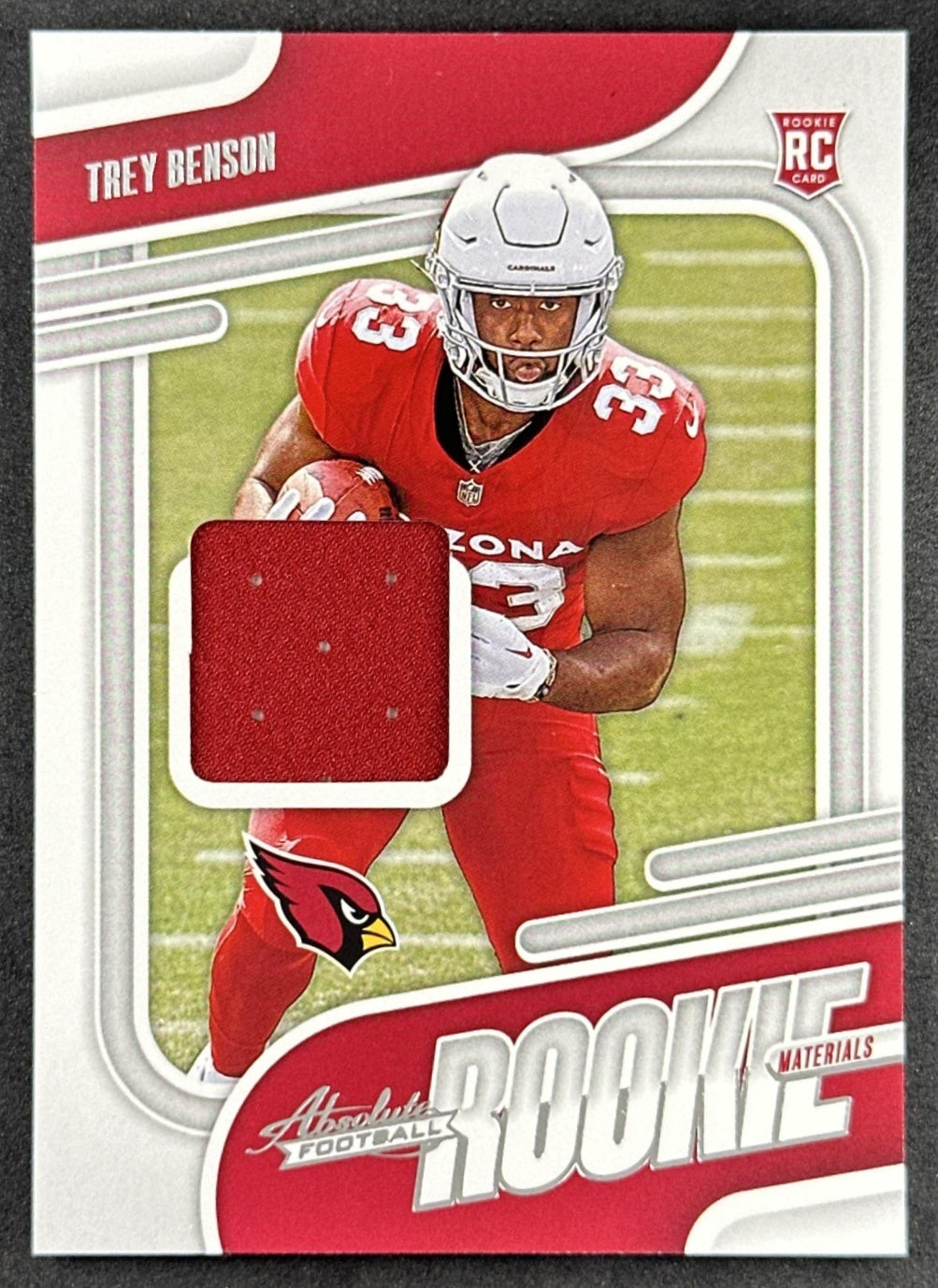 Trey Benson 2024 Panini Absolute Rookie Materials Cardinals Sports Trading Card