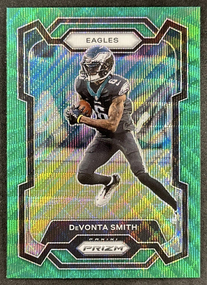 DeVonta Smith 2023 Panini Prizm Green Wave Eagles Sports Trading Cards
