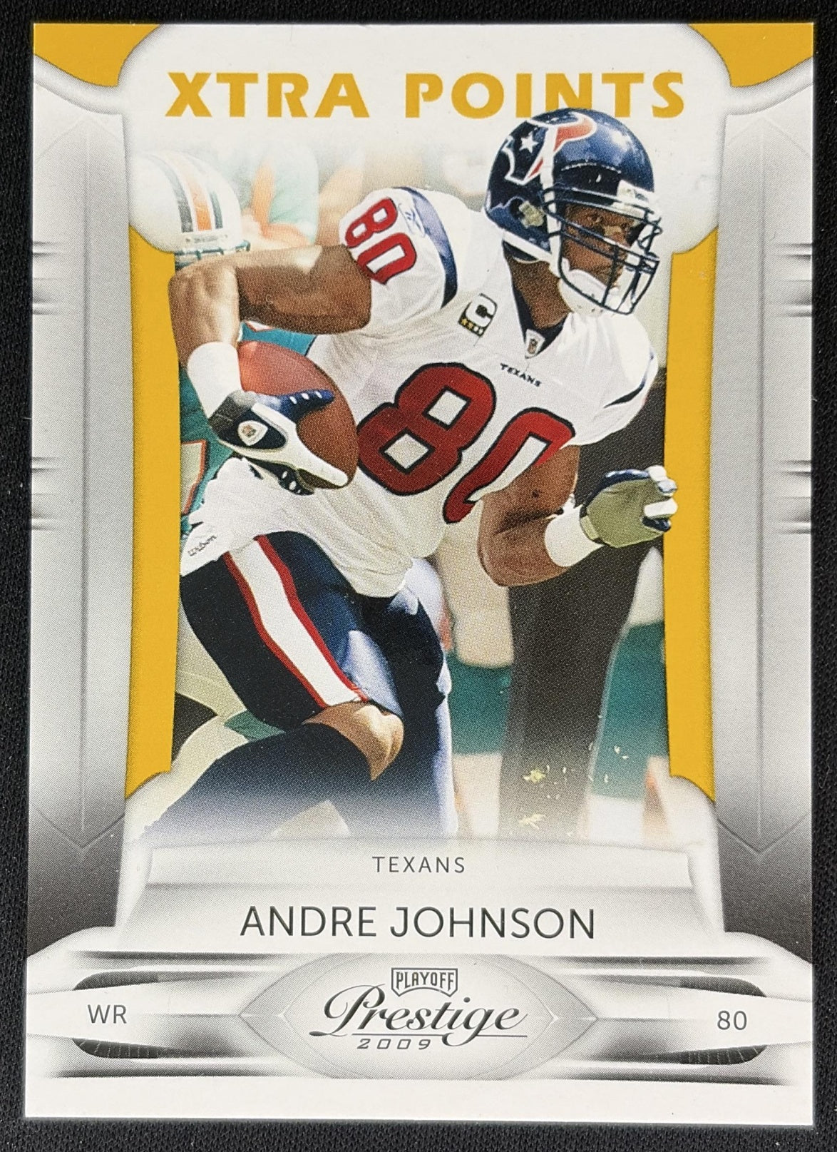 Andre Johnson 2009 Playoff Prestige Prestigious Pros Materials Blue /250 Texans