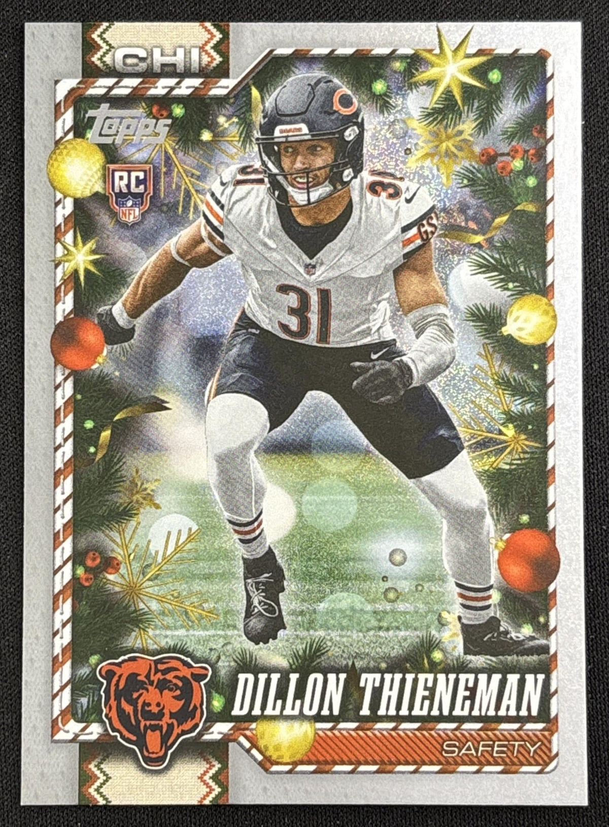 Dillon Thieneman 2026 Topps Holiday Glitter Bears | Chicago Bears