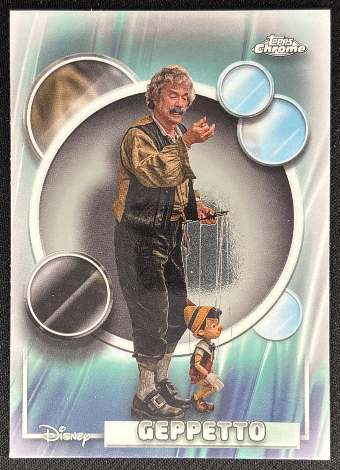 Geppetto 2026 Topps Chrome Disney Pinocchio front