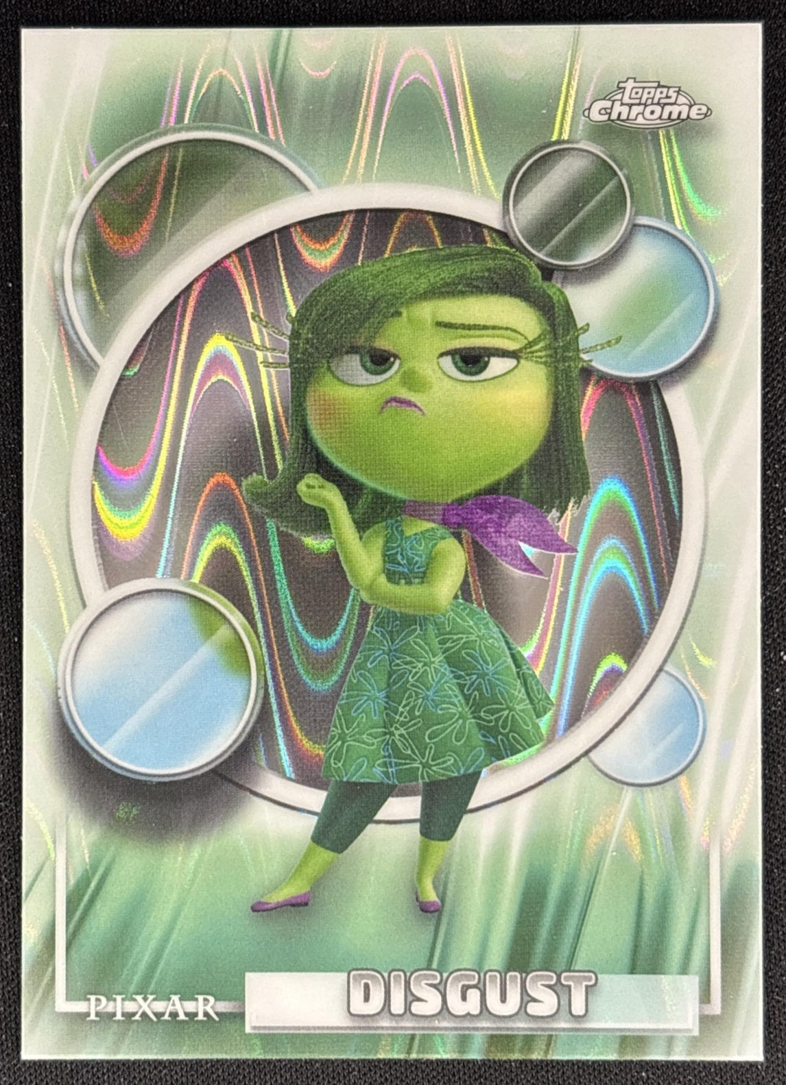 Disgust 2026 Topps Chrome Disney Raywave Refractor Inside Out front