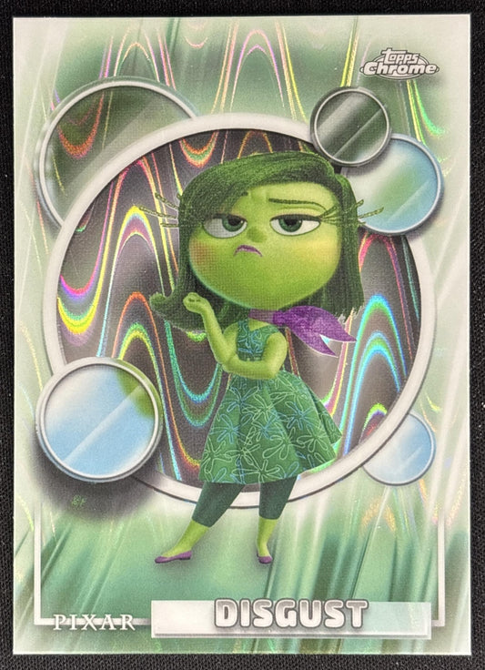 Disgust 2026 Topps Chrome Disney Raywave Refractor Inside Out front