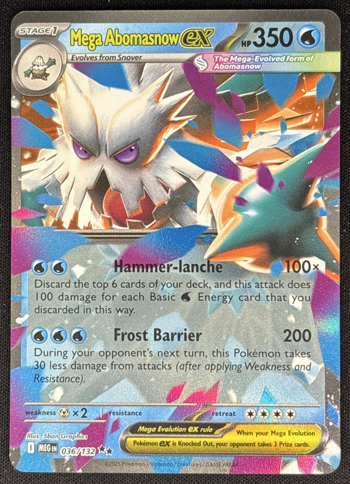Mega Abomasnow ex 2025 Pokemon Evolution front