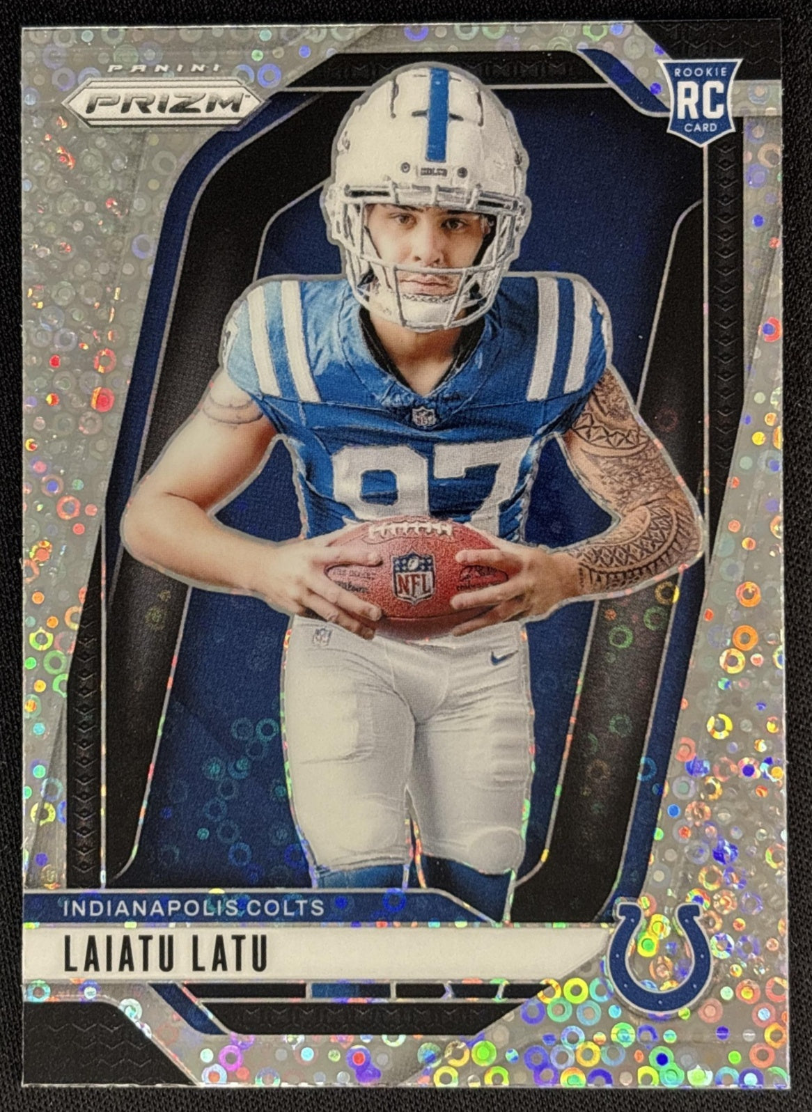 Laiatu Latu 2024 Panini Prizm Rookie Variations No Huddle Colts