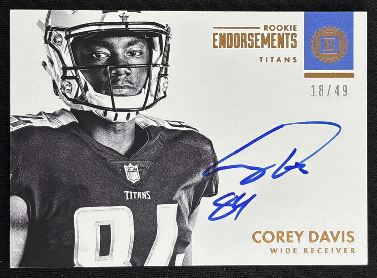 Corey Davis 2017 Panini Encased Rookie Endorsements /49 Titans front