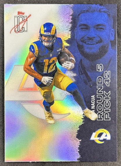 Puka Nacua 2025 Topps Signature Class Chrome Veteran White Refractor Rams front