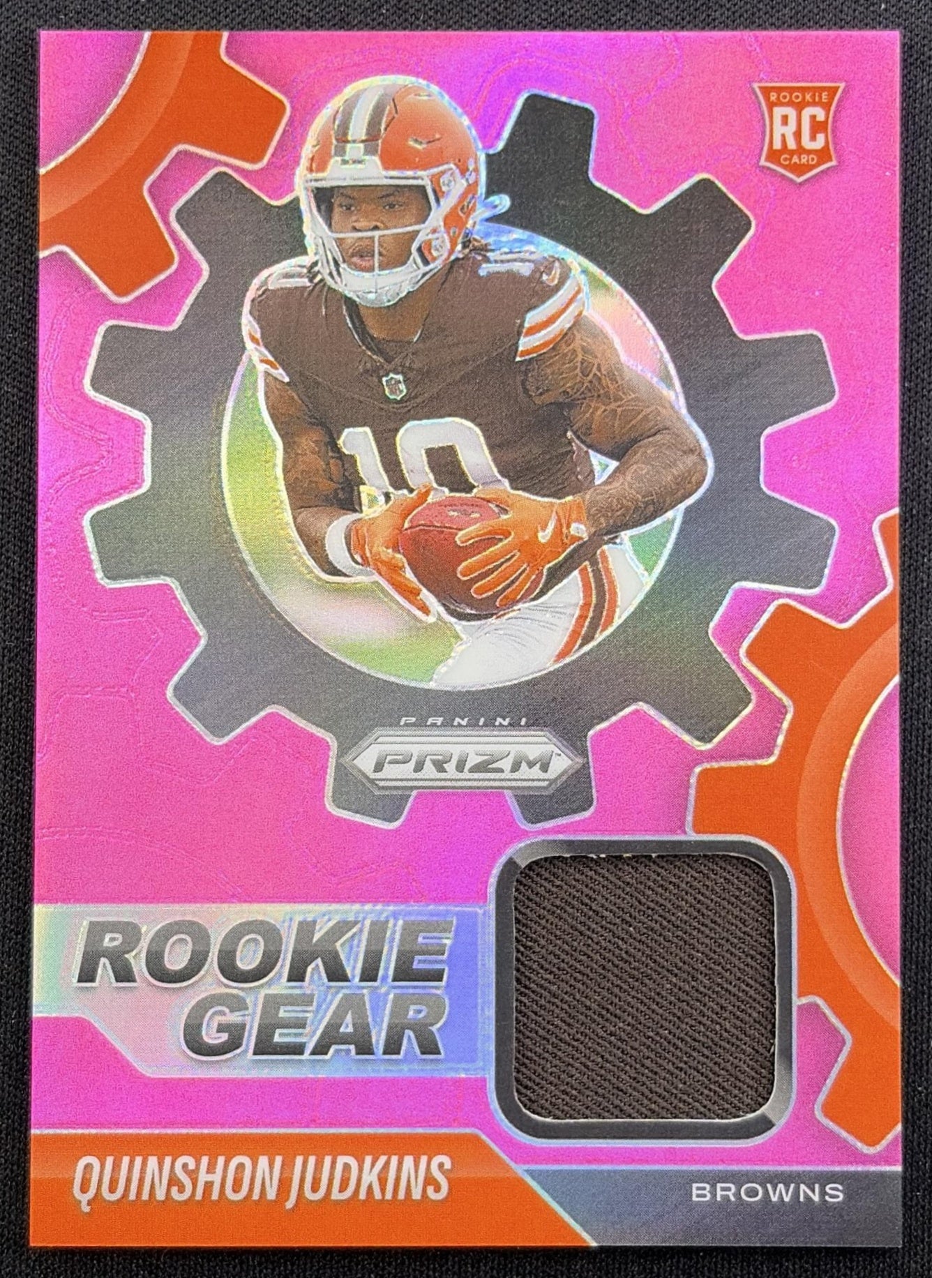 Quinshon Judkins 2025 Panini Prizm Rookie Gear Pink Browns