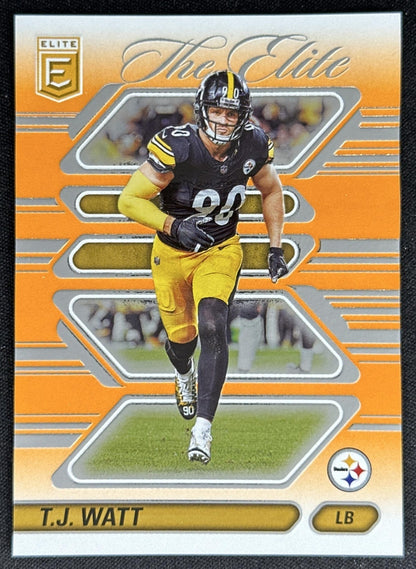 T.J. Watt 2023 Panini Donruss Elite Star Status Orange /99 Steelers