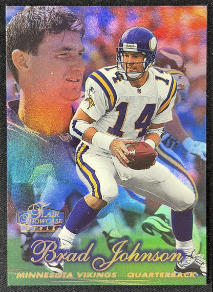 Brad Johnson 1998 Fleer Flair Showcase Row 2 Style Vikings front