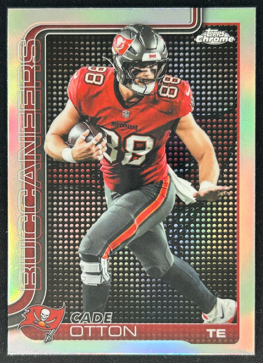 Cade Otton 2025 Topps Chrome Lightboard Logo Variation Buccaneers