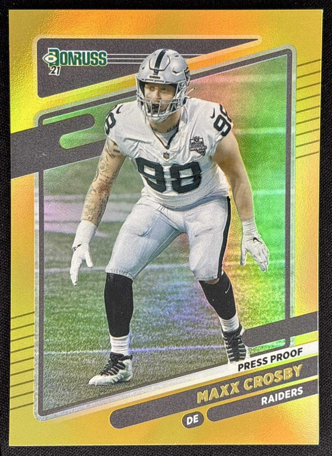 Maxx Crosby 2021 Panini Donruss Press Proof Premium Raiders