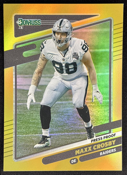 Maxx Crosby 2021 Panini Donruss Press Proof Premium Raiders