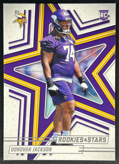 Donovan Jackson 2025 Panini Rookies & Stars Vikings Sports Trading Cards