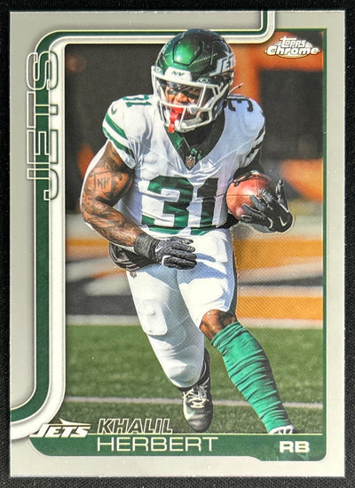 Khalil Herbert 2025 Topps Chrome Jets Default Title Sports Trading Cards