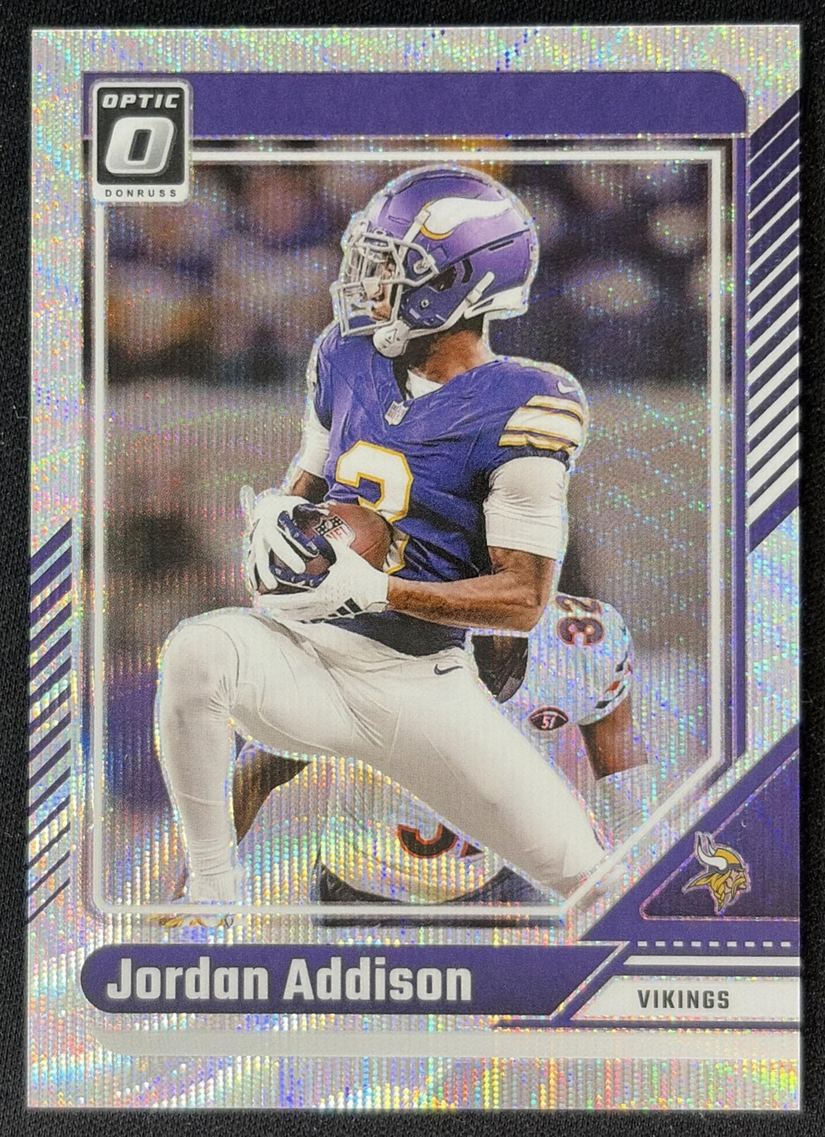 Jordan Addison 2024 Panini Donruss Optic Wave /300 Vikings Sports Trading Cards