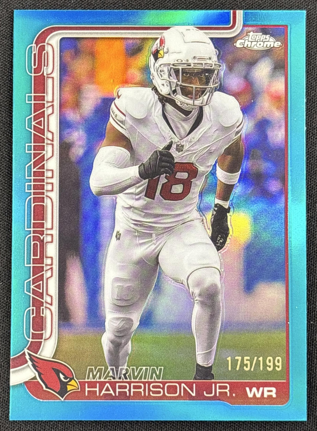 Marvin Harrison Jr. 2025 Topps Chrome Aqua Refractor /199 Cardinals