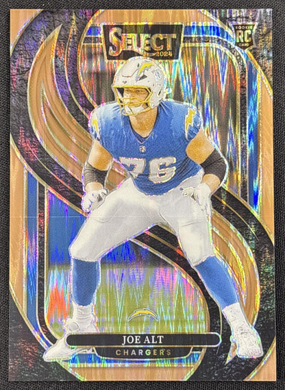 Joe Alt 2024 Panini Select Premier Copper Prizm Shock /299 Chargers Sports Trading Card