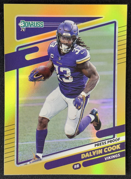 Dalvin Cook 2021 Panini Donruss Press Proof Premium Vikings - Minnesota Vikings