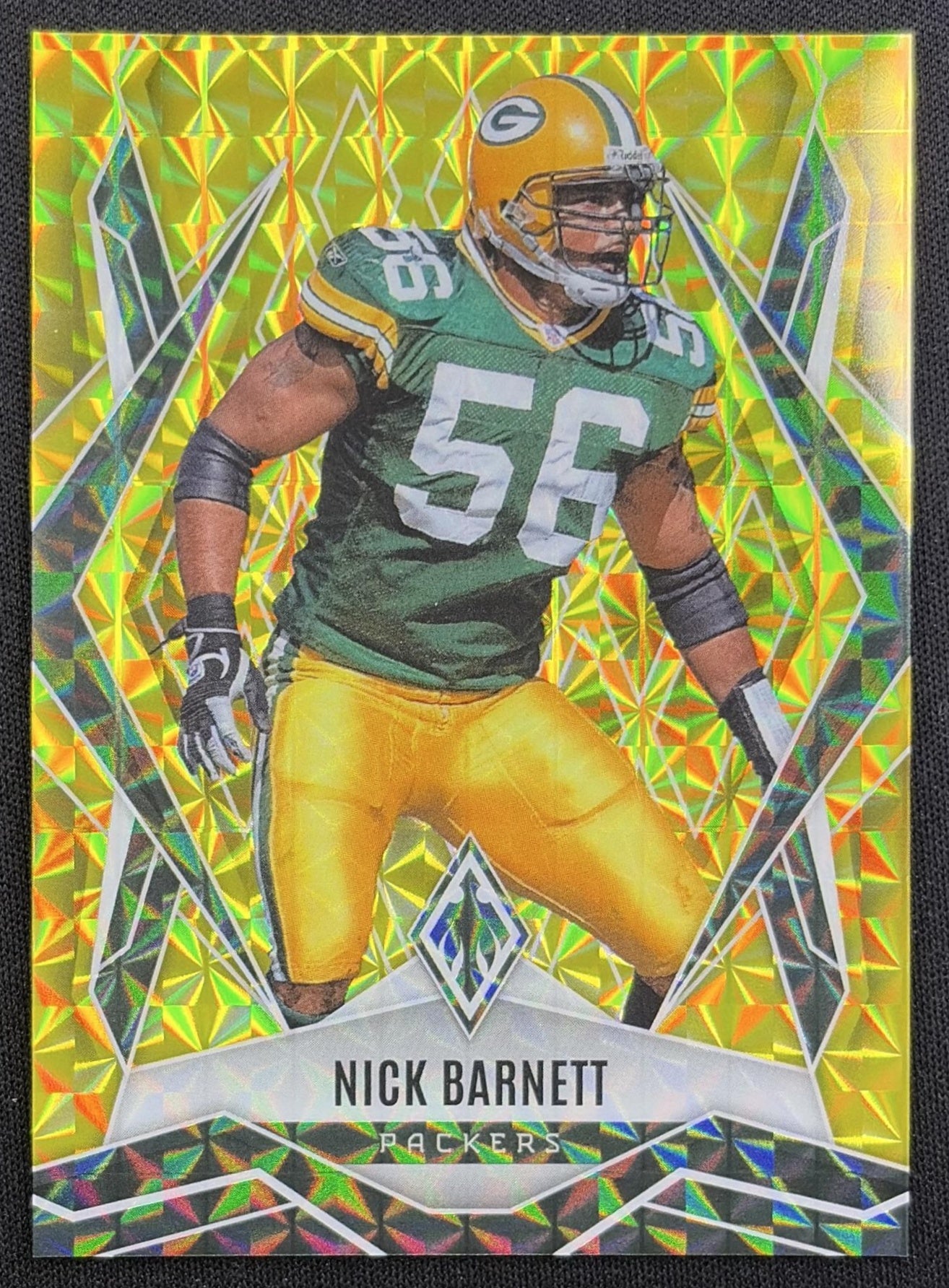 Nick Barnett 2025 Panini Phoenix Yellow Pyramids Prizm /185 Packers